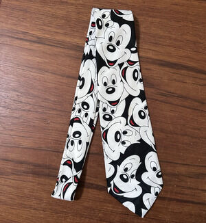 Disney Mickey Unlimited Tie Big Face Mickey Mouse Men's Necktie